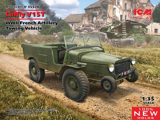 Maquette militaire : Laffly V15T Véhicule de remorquage d'artillerie française 1/35 - ICM 35570