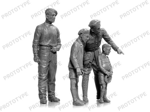 Figurines militaires : Équipage de tank français WWII 1/35 - ICM 35647