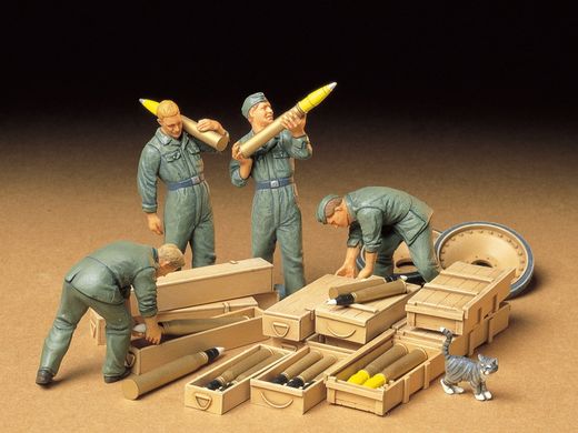 Figurines militaires : Équipage allemand et munitions de chars 1/35 - Tamiya 35188