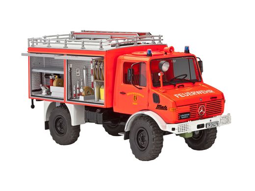 Maquette camion de pompier : Mercedes-Benz Unimog U 1300 L TLF 8/18 1/24 - Revell 07512