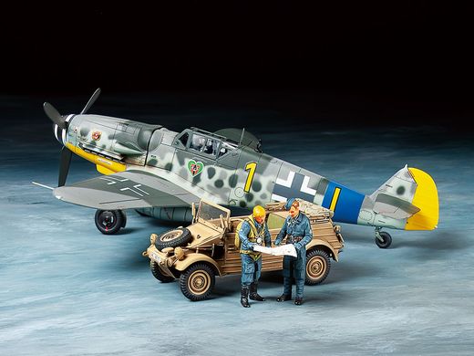 Maquette militaire : Messerschmitt Bf109G‐6 et Kübelwagen 1/48 - Tamiya 25204