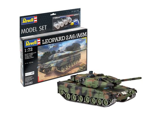 Maquette de char : Model Set Leopard 2 A6/A6M 1/72 - Revell 63180