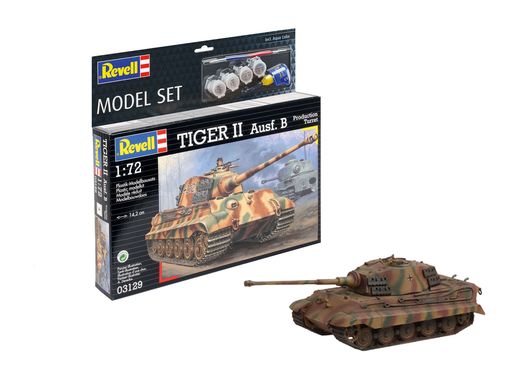 Maquette tank WWII : Model set Tiger II Ausf. B 1/72 - Revell 63129