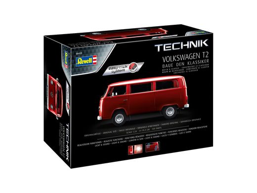 Maquette voiture : Volkswagen T2 - Technik, Easy Click - 1/72 - Revell 00459