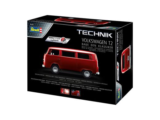Maquette voiture : Volkswagen T2 - Technik, Easy Click - 1/72 - Revell 00459
