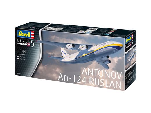 Maquette avion militaire : Antonov AN-124 Russe 1/144 - Revell 03807