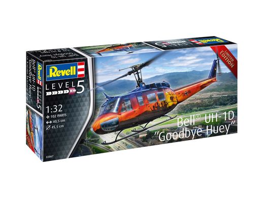 Maquette d'hélicoptère : Bell UH-1D Goodbye Huey 1/32 - Revell 03867Maquette d'hélicoptère : Bell UH-1D Goodbye Huey 1/32 - Revell 03867