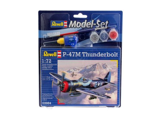 Maquette d'avion militaire : Model set P-47 M Thunderbolt - 1:72 - Revell 63984