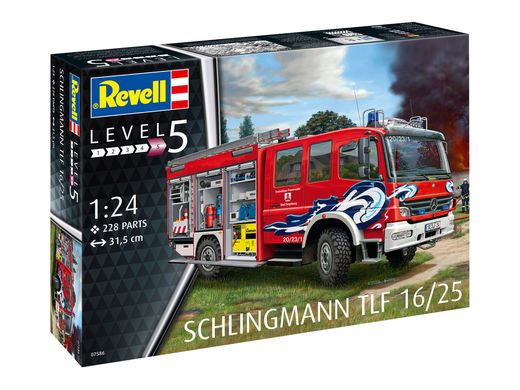 Maquette automobile : Camion de pompier Schlingmann TLF 16/25 1/24 - Revell 07586