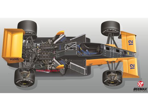 Maquette automobile : Lotus 99T 1987 World Champion Monaco 1/12 - NUNU BEEMAX 12001