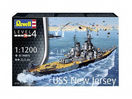 Maquette bateau militaire : USS New Jersey 1/1200 - Revell 05183