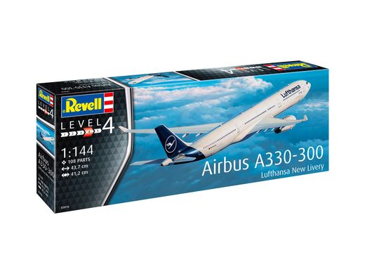 Maquette avion de transport : Airbus A330-300 - Lufthansa "New Livery" - Revell 03816
