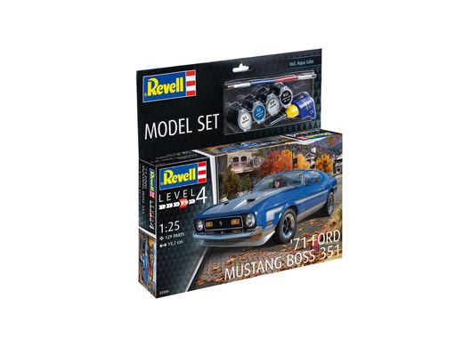 Maquette voiture : Model set '71 Mustang Boss 351 1/25 - Revell 67699