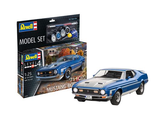 Maquette voiture : Model set '71 Mustang Boss 351 1/25 - Revell 67699
