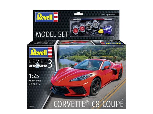 Coffret cadeau maquette de voiture : Model set Corvette C8 Coupé 1/25 - Revell 67714