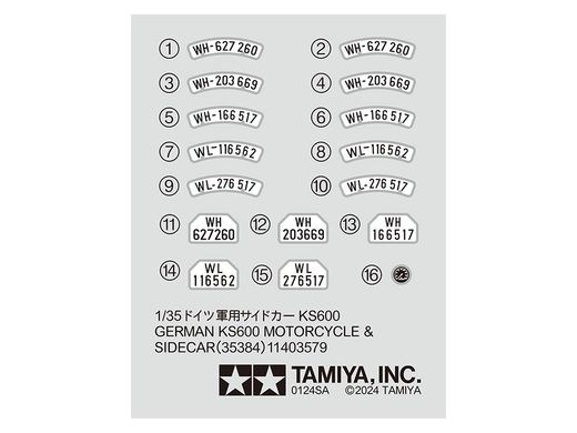 Véhicule militaire : Moto KS600 & Sidecar 1/35 - Tamiya 35384