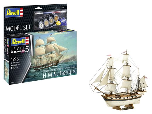 Coffret cadeau maquette de voilier : H.M.S. Beagle 1/96 - Revell 65458