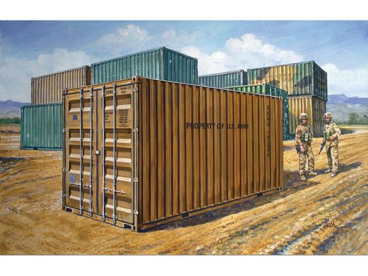 Décor maquette militaire : Container 20' - 1/35 - Italeri 6516