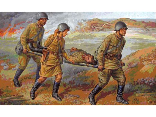 Figurines militaires : Personnel médical soviétique - 1/72 - Zvezda 6152