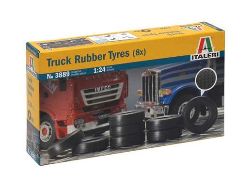 Accessoires maquette de camion : Pneus de Camion (8x) - 1:24 - Italeri 3889