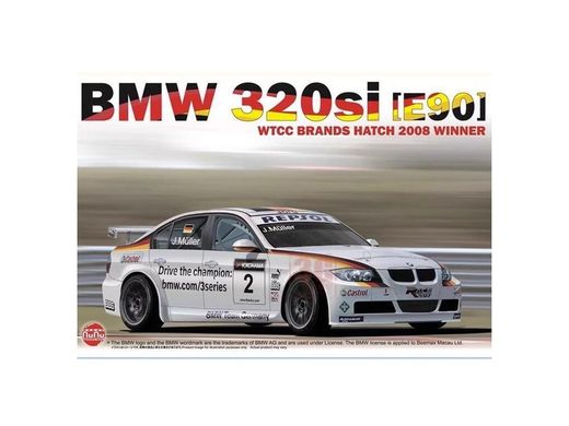 Maquette voiture : BMW 320si E90 WTCC Vainqueur Brands Hatch 2008 1/24 - Nunu PN24037