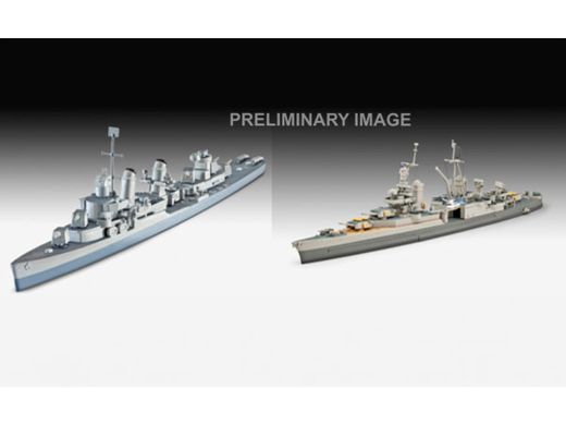 Coffret cadeau maquette : Pacific Warriors (USS Fletcher & USS Indianapolis) 1/700 - Revell 05644  5644