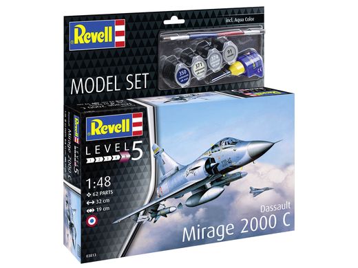 Maquette avion moderne : Model set Dassault Mirage 2000C 1/48 - Revell 63813