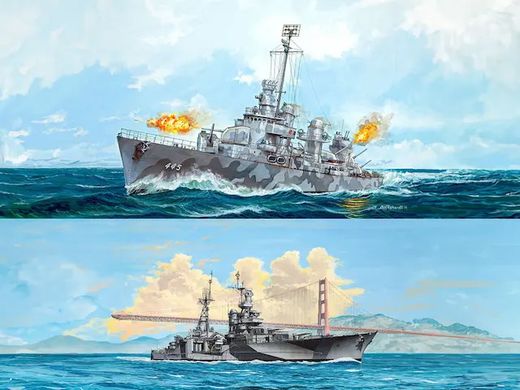 Coffret cadeau maquette : Pacific Warriors (USS Fletcher & USS Indianapolis) 1/700 - Revell 05644  5644