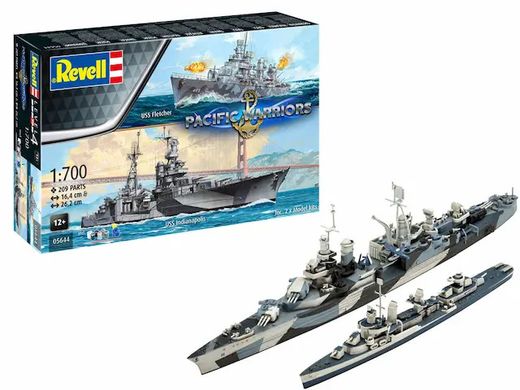 Coffret cadeau maquette : Pacific Warriors (USS Fletcher & USS Indianapolis) 1/700 - Revell 05644  5644