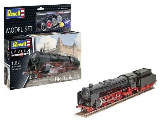 Maquette train - Model set Locomotive BR 02 & Tender 2'2'T30 - 1:87 - Revell 62171