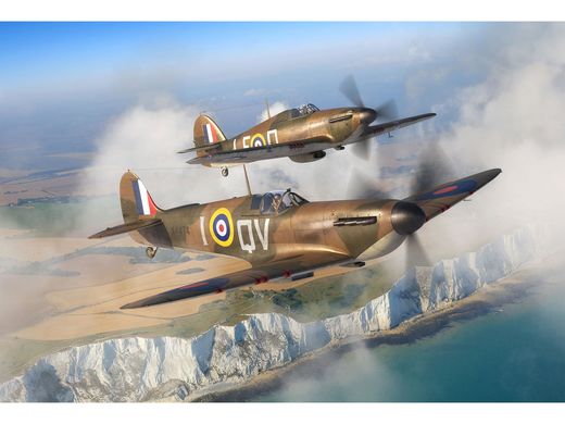 Maquettes avions : Supermarine Spitfire Mk.Ia & Hawker Hurricane Mk.I 1/144 - Revell 03771