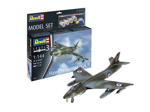 Coffret maquette avion : Model set Hawker Hunter FGA.9 1/144 - Revell 63833