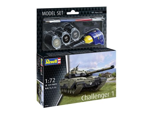 Coffret de modélisme militaire : Model set tank Challenger 1 1/72 - Revell 63365