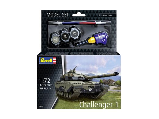 Coffret de modélisme militaire : Model set tank Challenger 1 1/72 - Revell 63365