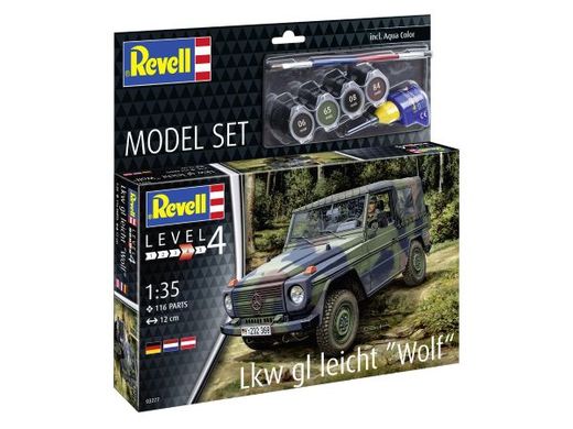 Maquette véhicule militaire : Model set Camion Léger "Wolf" - 1/35 - Revell 63277