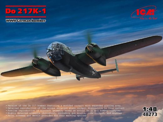 Do 217K-1, WWII German bomber 1/48 -ICM 48273