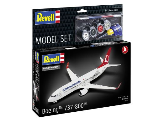 Coffret maquette avion civil : Model set Boeing 737-800 "Turkish Airlines" 1/144 - Revell 03772