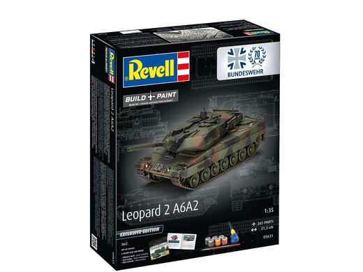 Maquette tank : 70 ans de la Bundeswehr - Leopard 2 A6A2 Édition exclusive 1/35 - Revell 05631