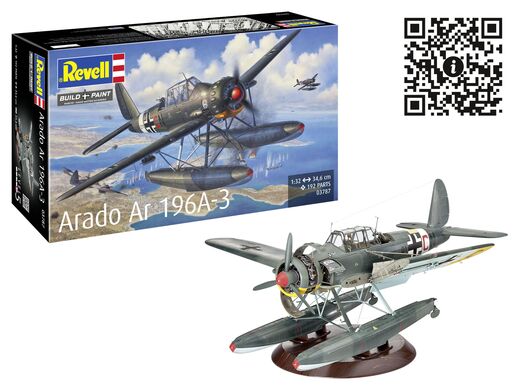 Maquette avion militaire : Arado Ar196A-3 Seaplane 1/32 - Revell 03787 3787