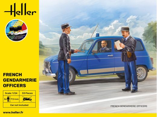 Figurines : Starter Kit Officiers de police français 1/24 - Heller 58751
