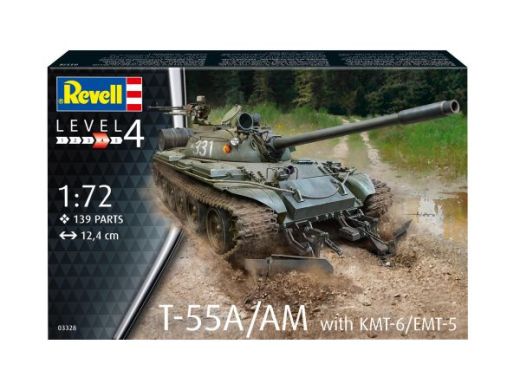 Maquette char T-55A/AM WITH KMT-6/EMT-5  1/72  - Revell 3328  03328