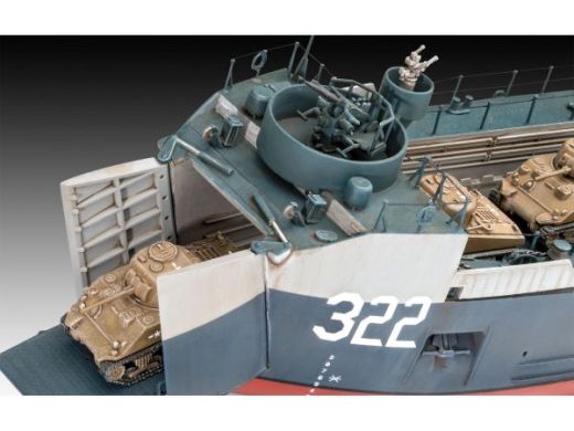 Maquette navire militaire : US NAVY LANDING SHIP MEDIUM au 1/144 - Revell 05169  5169