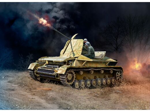 Maquette militaire : Model set Flakpanzer IV Möbelwagen 3,7 cm Flak 43 1/72 - Revell 63363