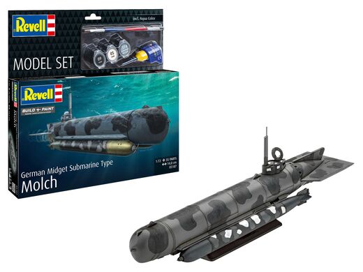 Kit de modélisme militaire : Model set Sous-marin allemand Type Molch 1/72 - Revell 65187