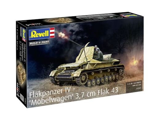 Maquette militaire : Flakpanzer IV Möbelwagen 3,7 cm Flak 43 1/72 - Revell 03363 3363