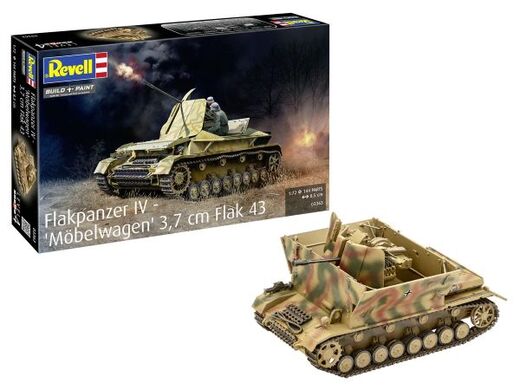 Maquette militaire : Flakpanzer IV Möbelwagen 3,7 cm Flak 43 1/72 - Revell 03363 3363