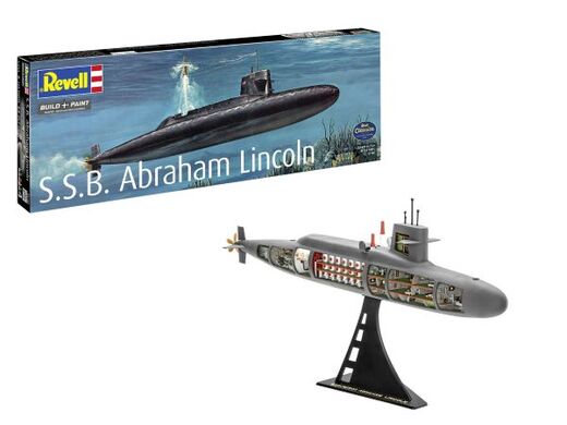 Maquette sous-marin militaire : S.S.B. Abraham Lincoln - Revell 05185 5185