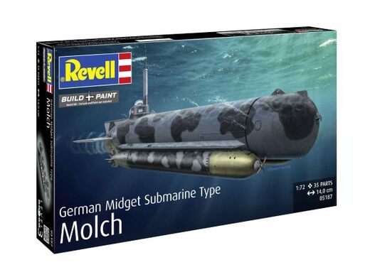 Maquette militaire : Sous-marin allemand Type Molch 1/72 - Revell 05187 5187