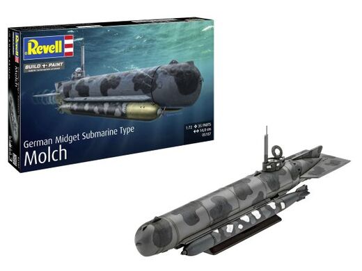 Maquette militaire : Sous-marin allemand Type Molch 1/72 - Revell 05187 5187