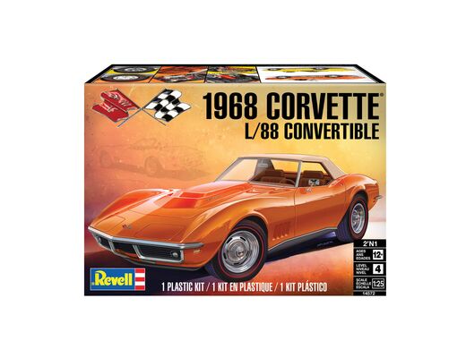 Maquette de voiture : '68 Corvette® L/88 Convertible 2'N1 1/25 - Revell 14572
